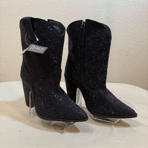 Dingo Women's Neon Moon Black Rhinestone Boots